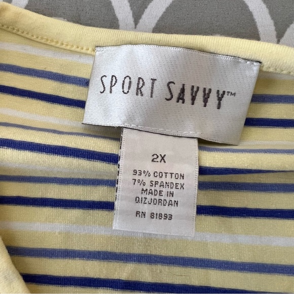 Sport Savvy striped T-shirt NWOT - Picture 4 of 7